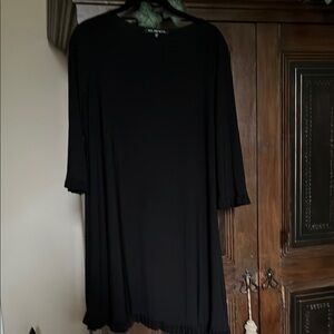 Black 3/4 Sleeve Crew Neck Dress for Work